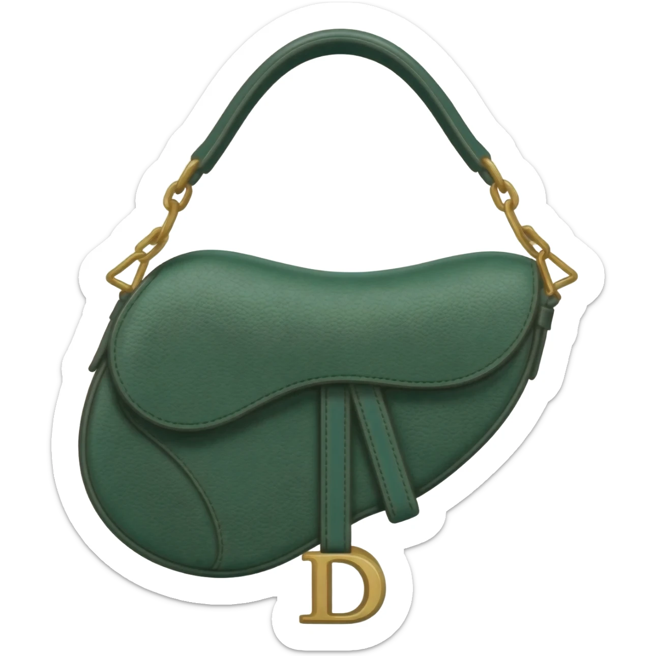 dark green dior saddle bag sticker