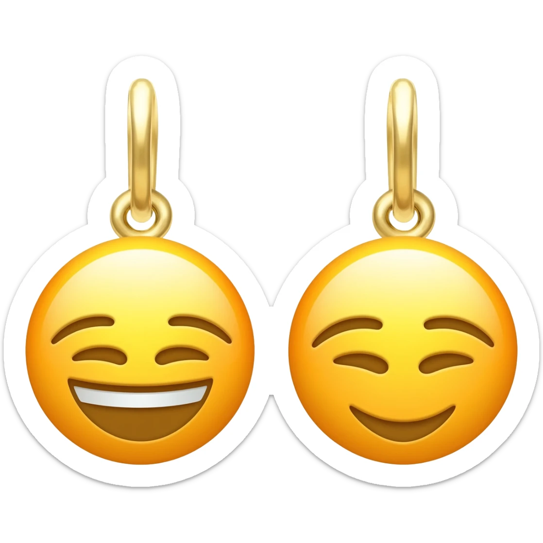 Generate to emoji earrings sticker