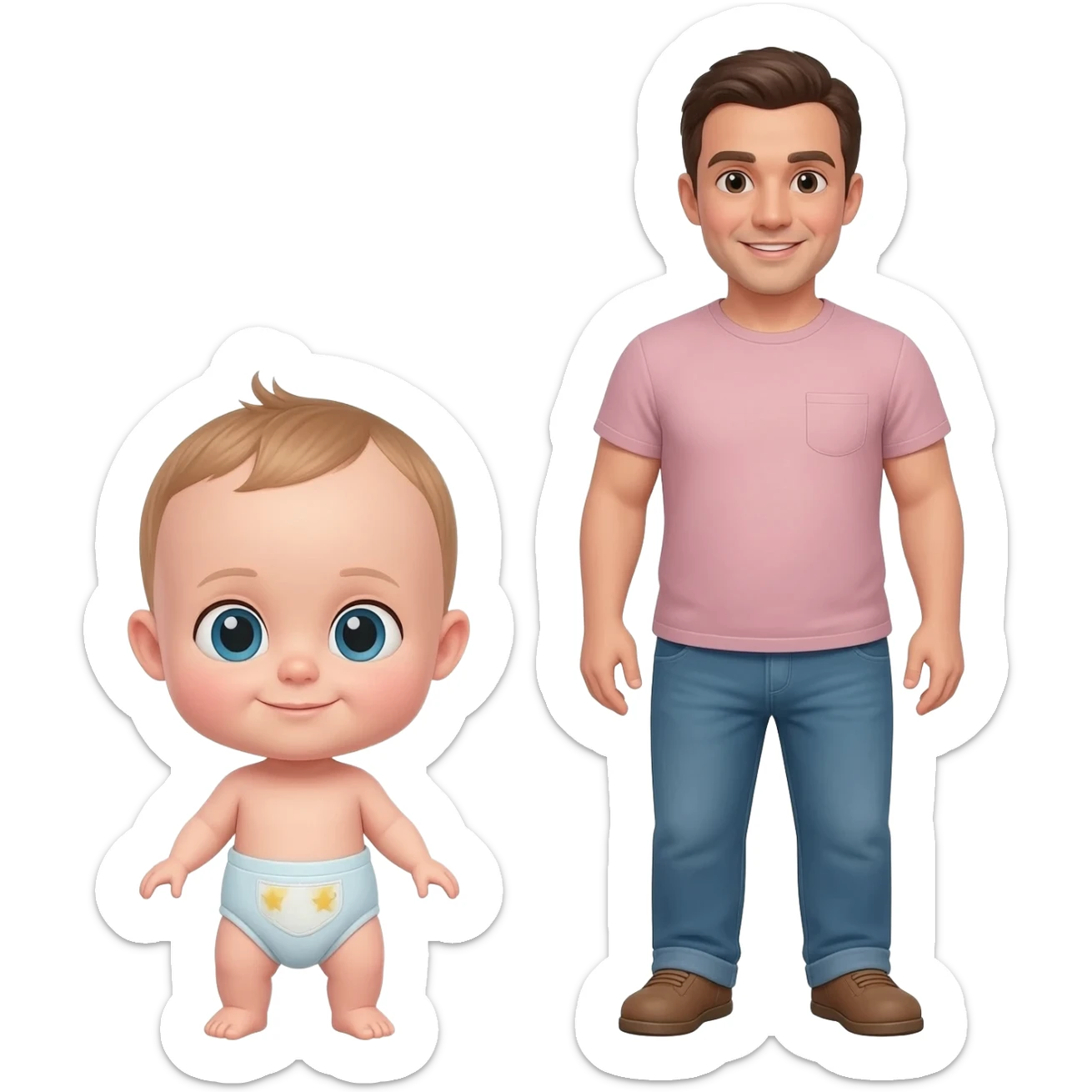 a baby but also adult sticker