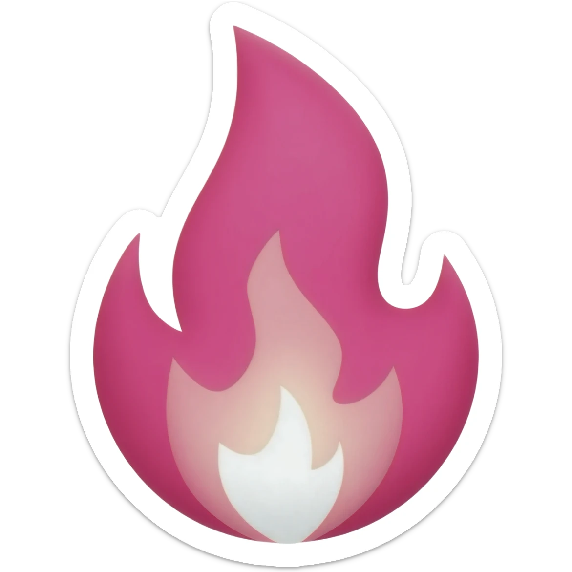 pink fire sticker