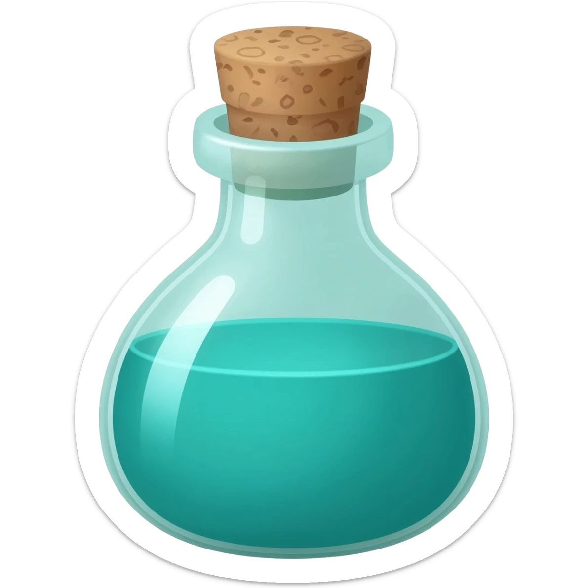 Teal science jar sticker