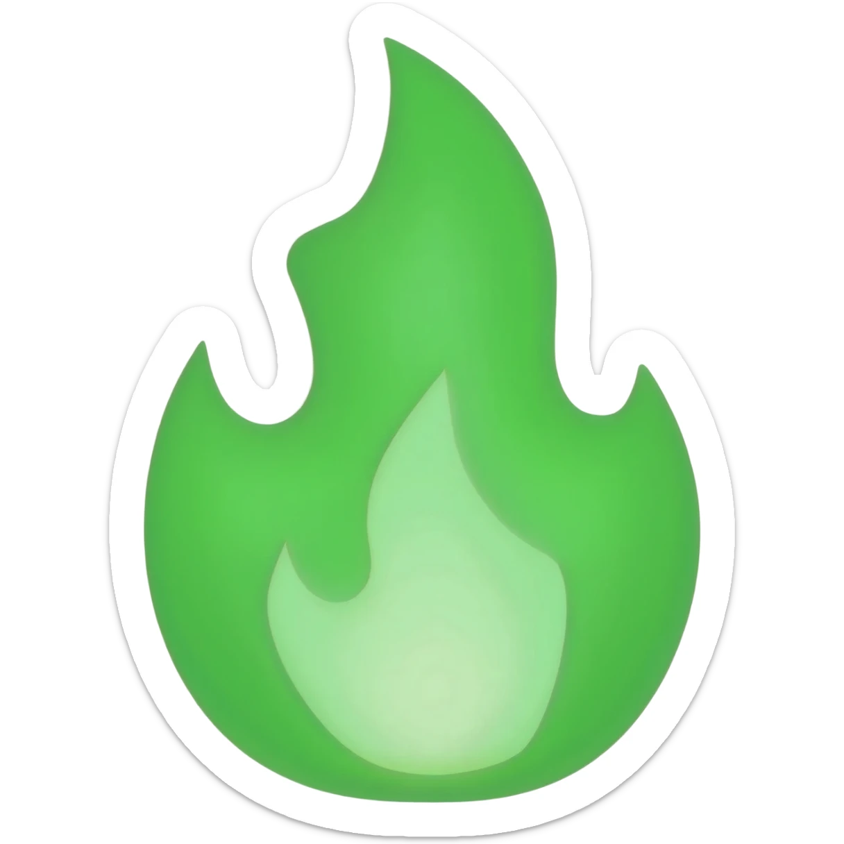 Green fire emoji sticker