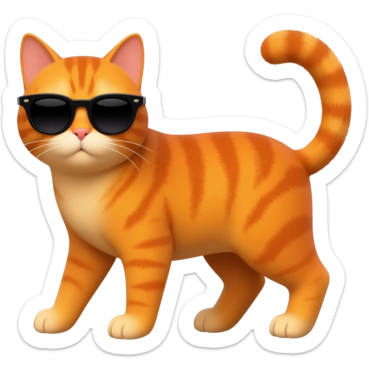 Cat wearing sunglasses sticker