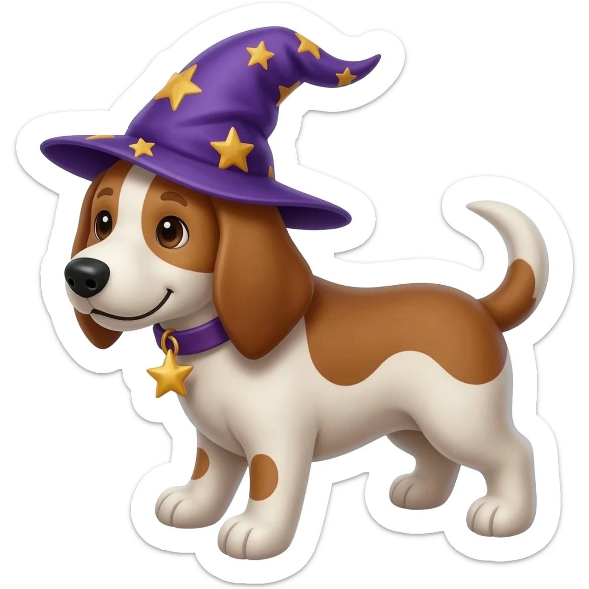 Dog wizard sticker