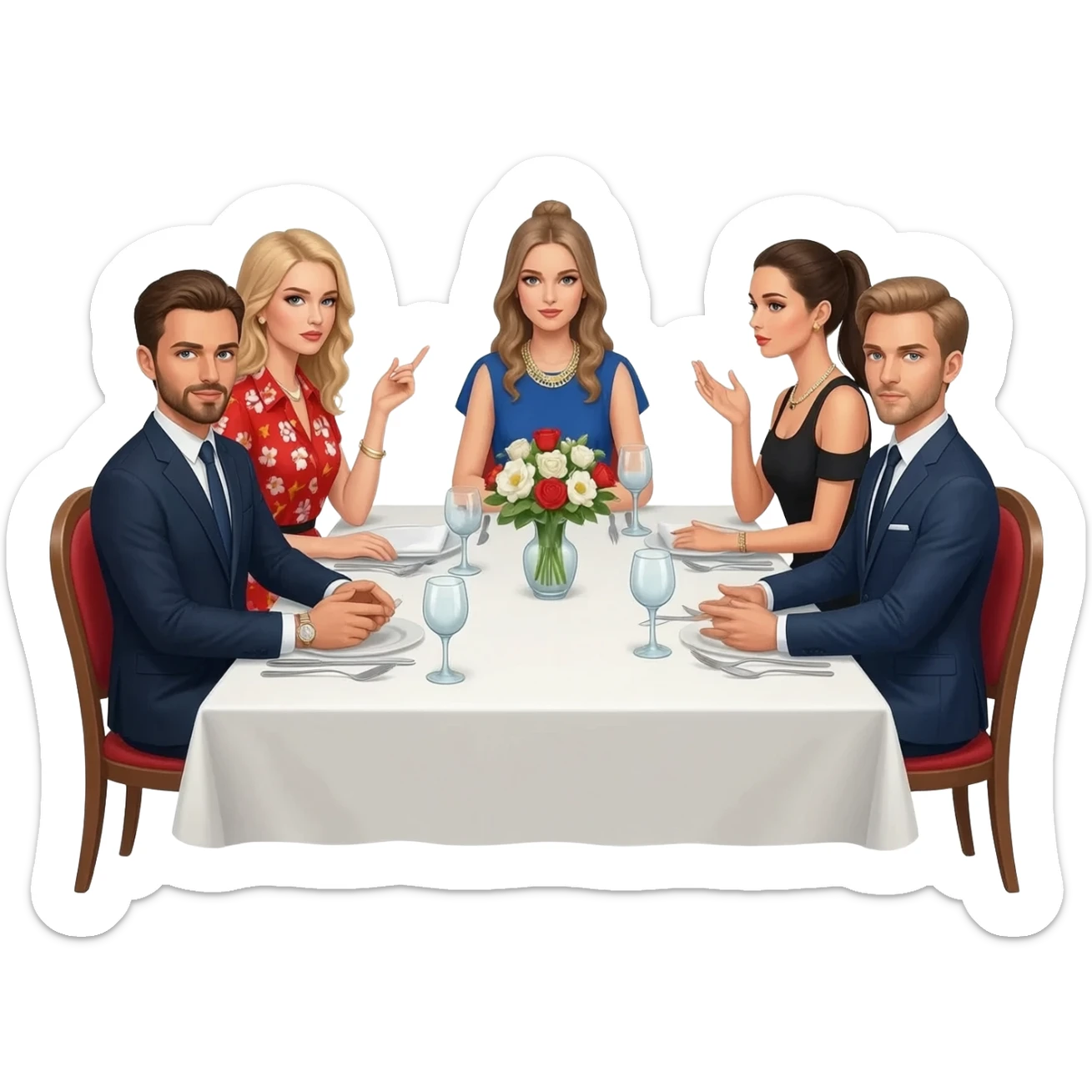 the global reach of Santos’s fashion model network in the national cliques formed at the dinner table each night: the Lithuanian models sat on one side speaking Lithuanian, the Poles and Czech girls sat conversing on the other side, the Swedes clustered together in a corner. sticker