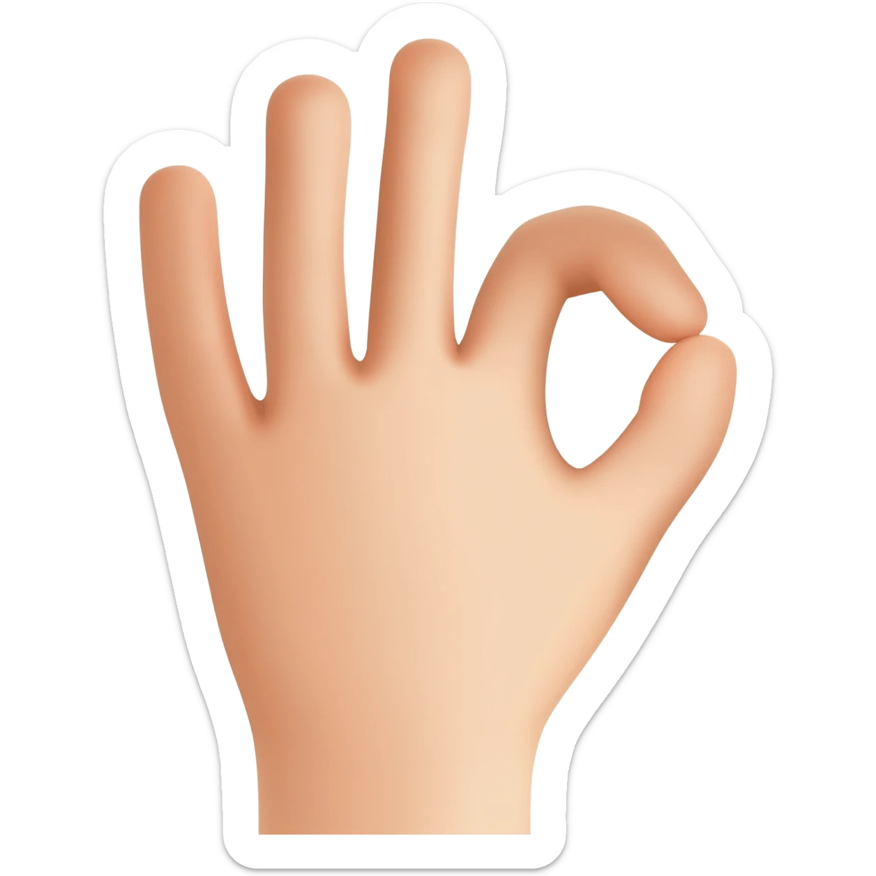 heart with your fingers sticker