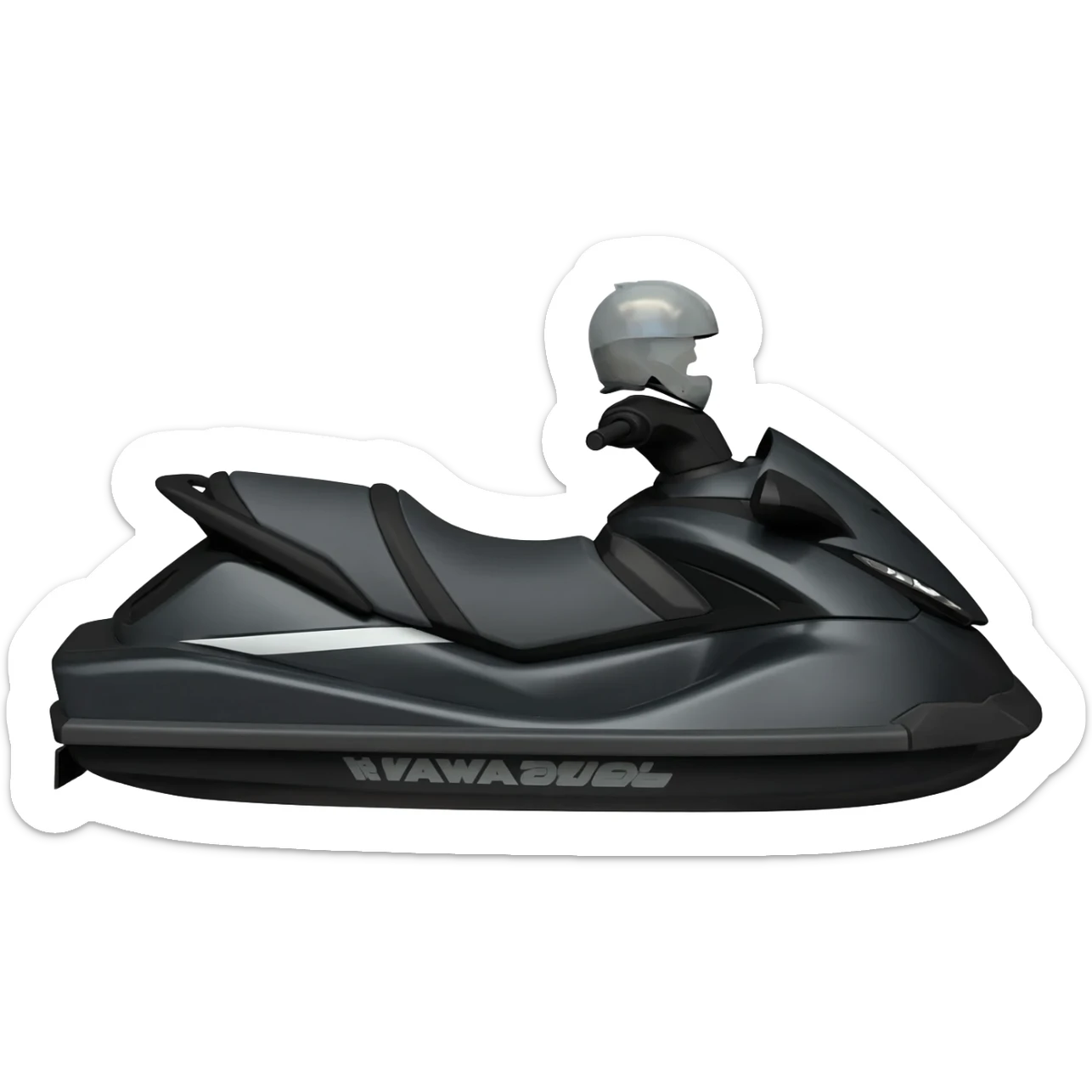 moto de agua negra sticker