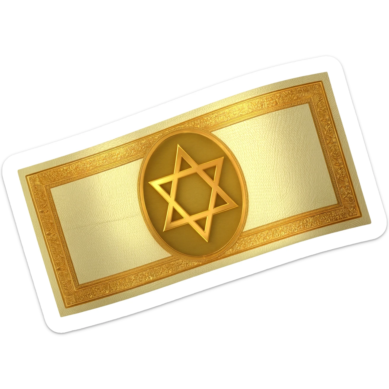 Banknote with Star of David. sticker