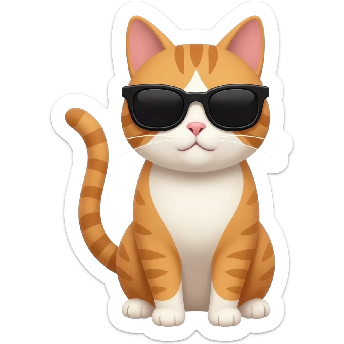 Cat wearing sunglasses sticker