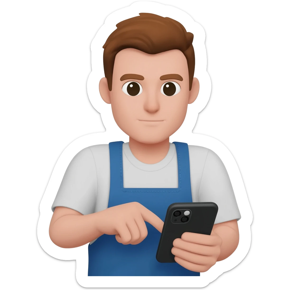 a amercan man scrolling a reel on instagram sticker