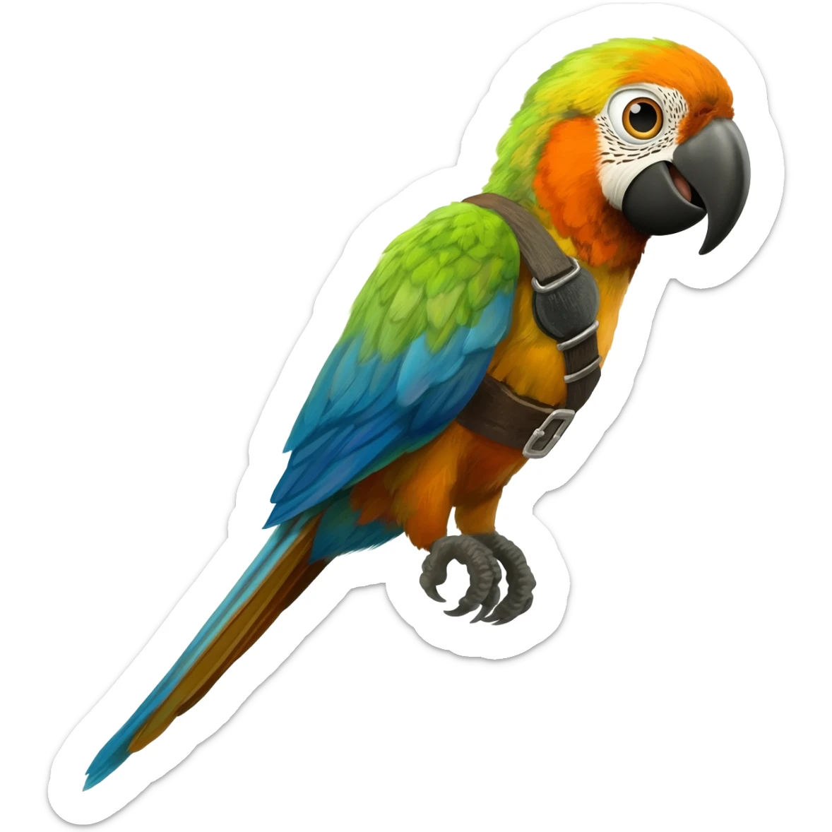pirate and parrot sticker