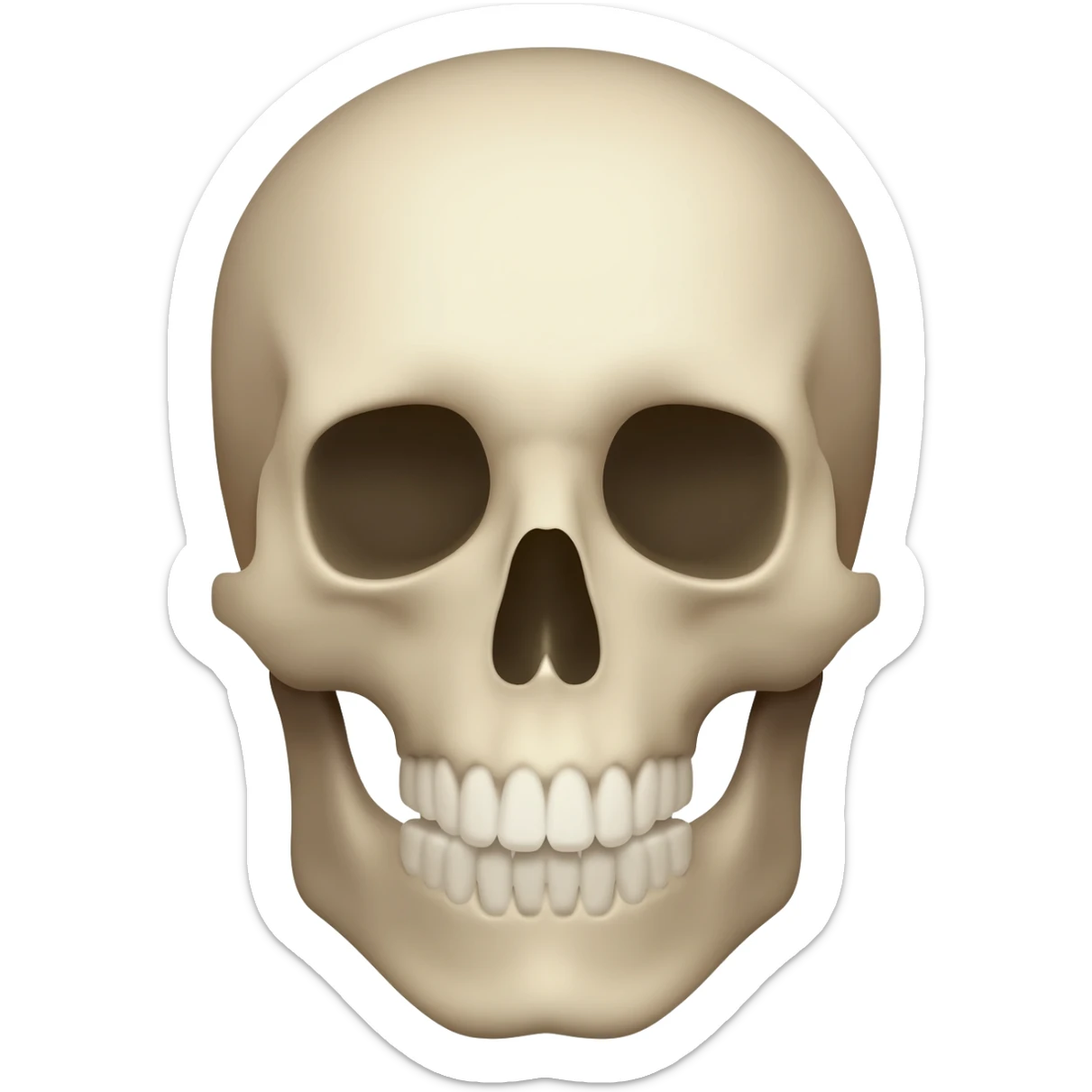 Skull face sticker