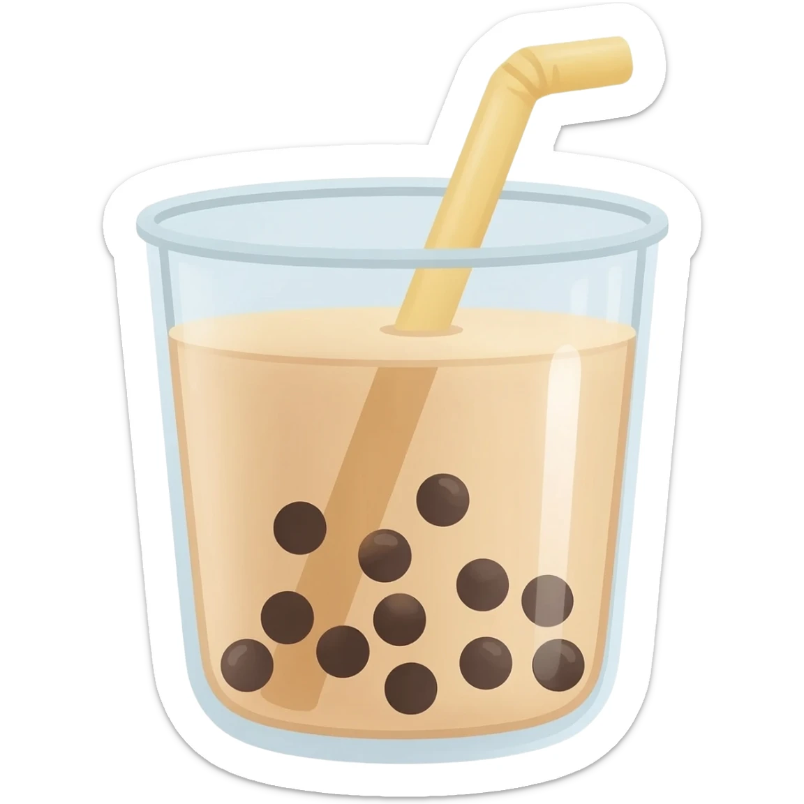 Boba tea cute drawing sticker