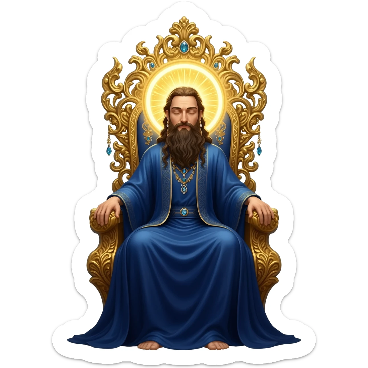 God on the throne sticker