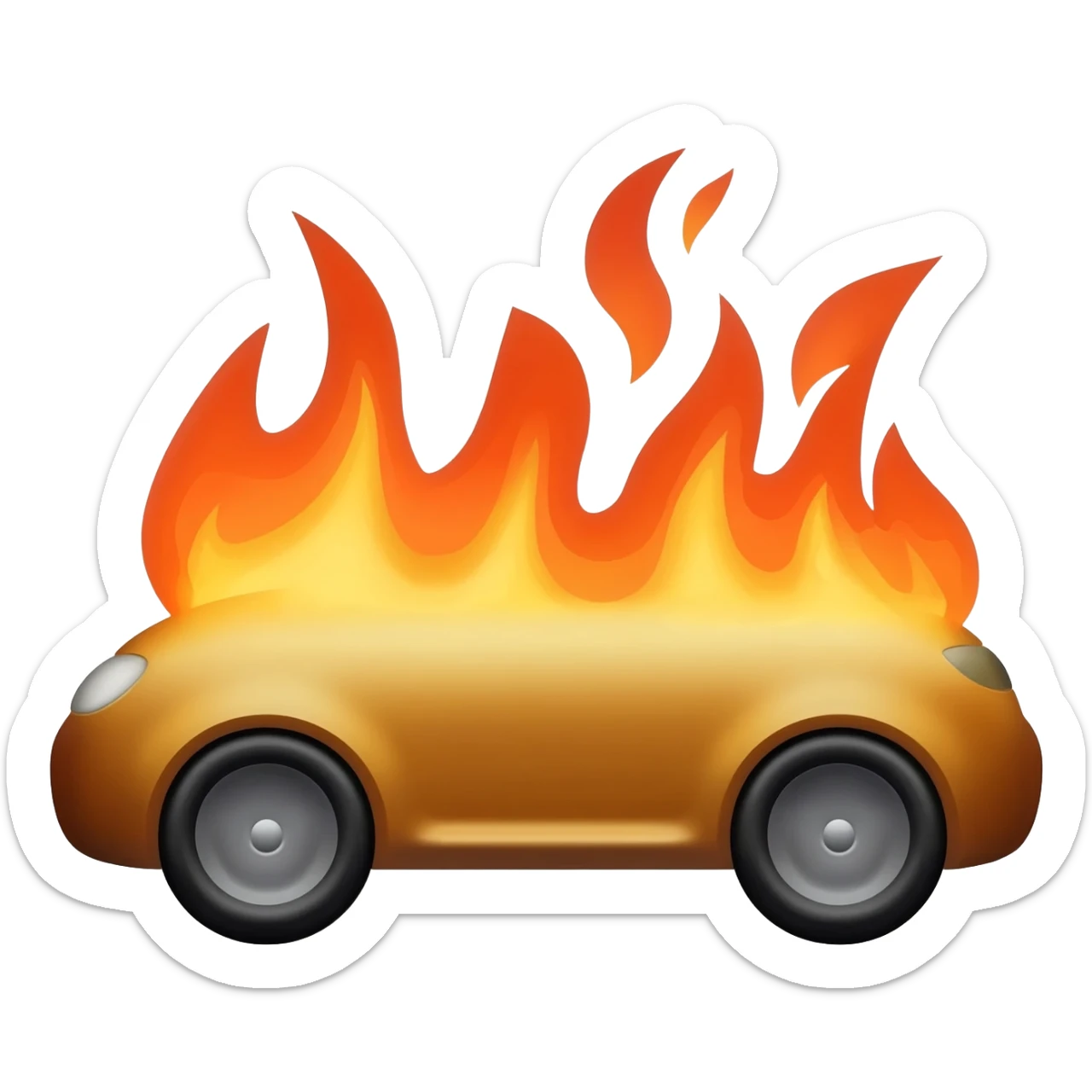 Car burning 🏎️ sticker