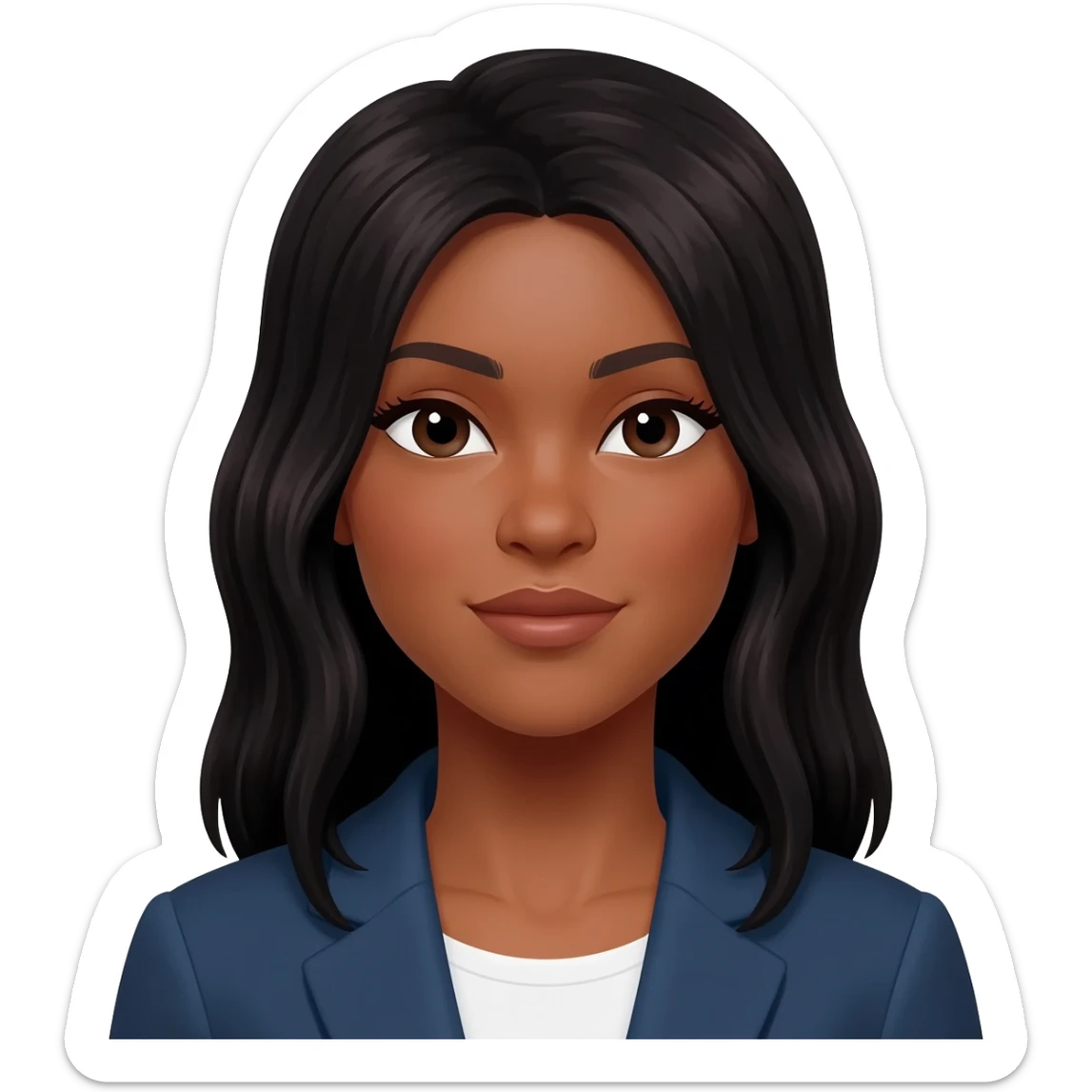 Gonemili Grace cheveux noir foncé sticker