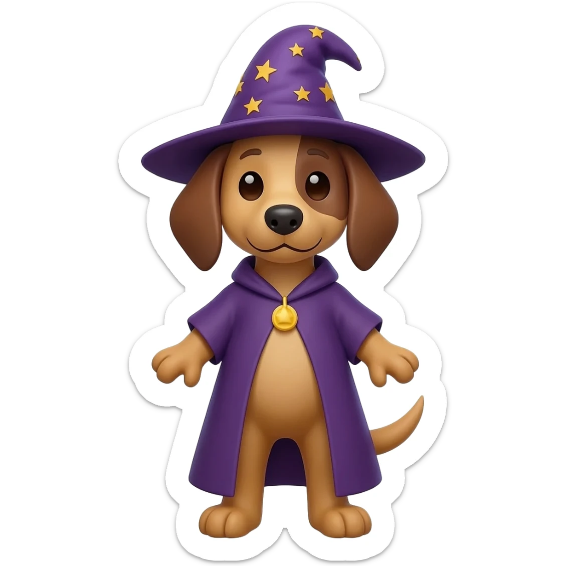 Dog wizard sticker