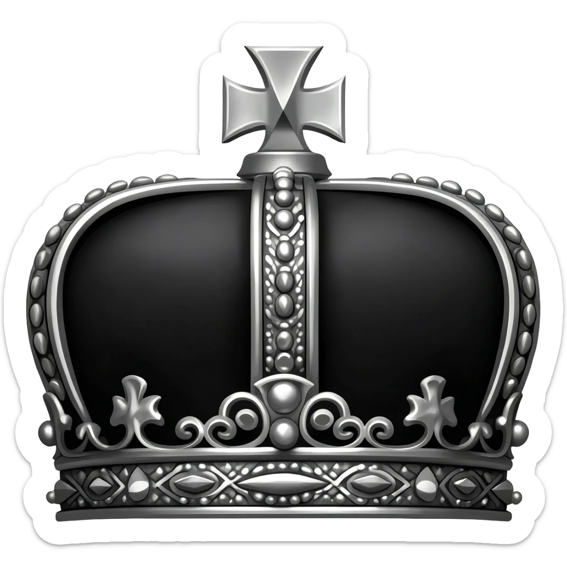 generate an improved black crown sticker