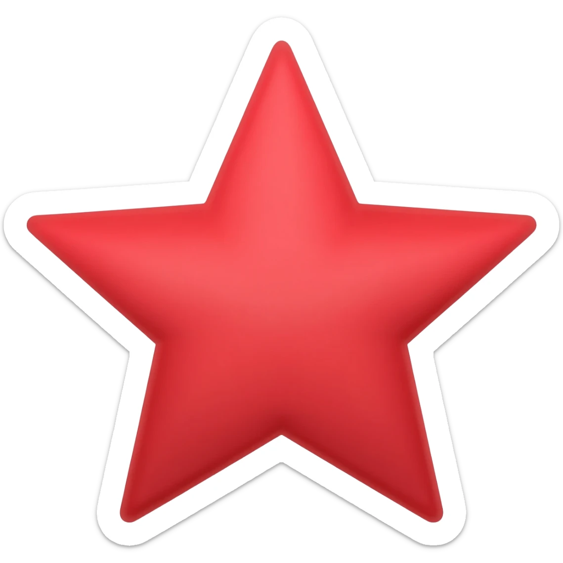 Red star emoji sticker