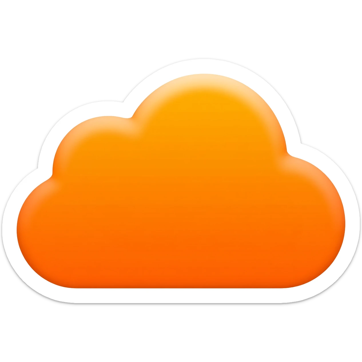 Orange cloud sticker