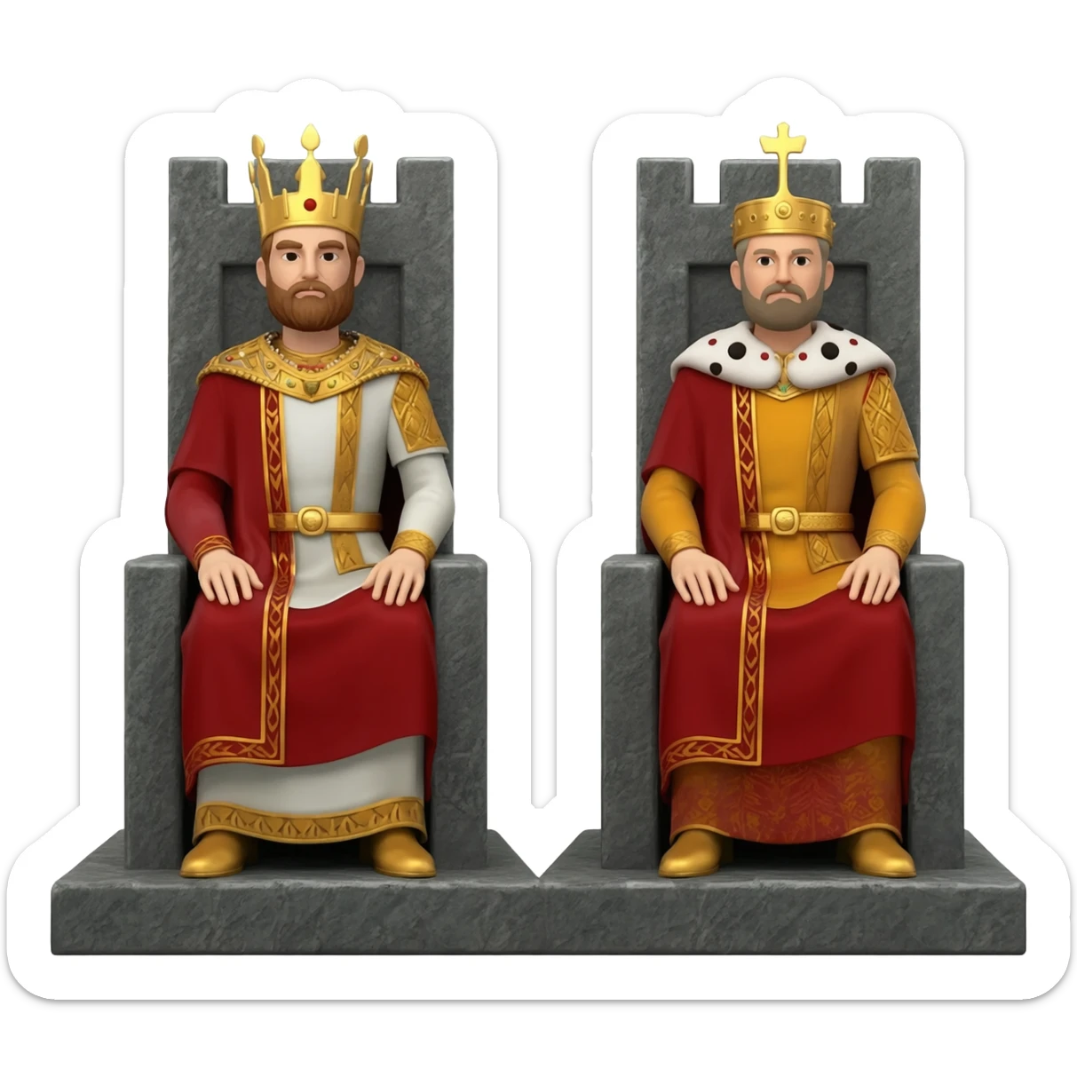 ancient kings on the throne sticker