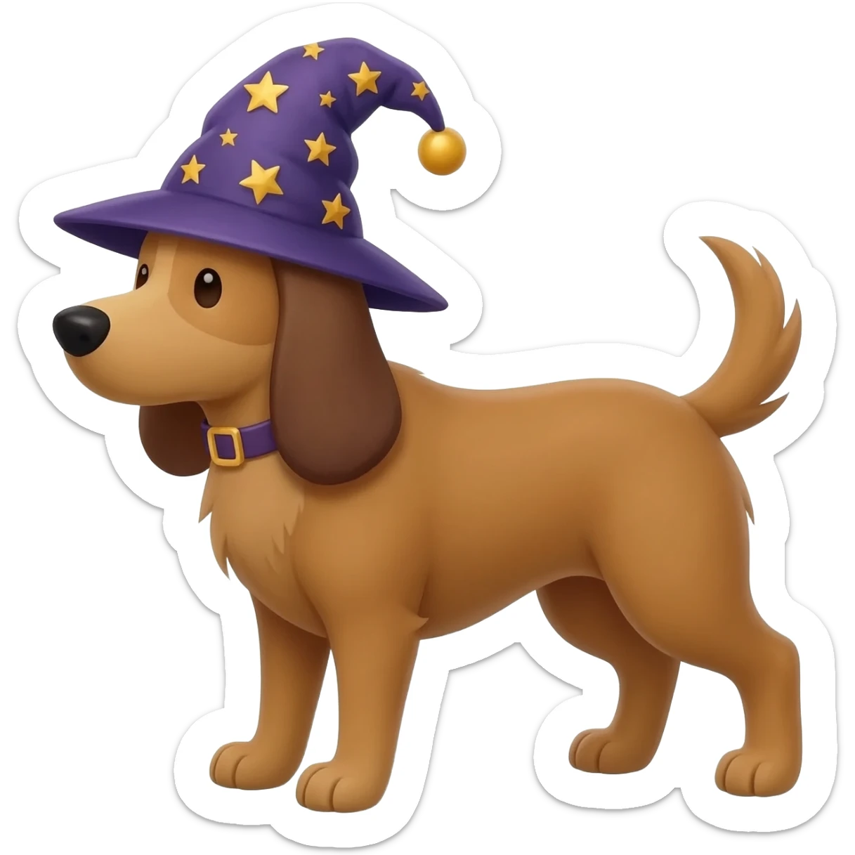 Dog wizard sticker