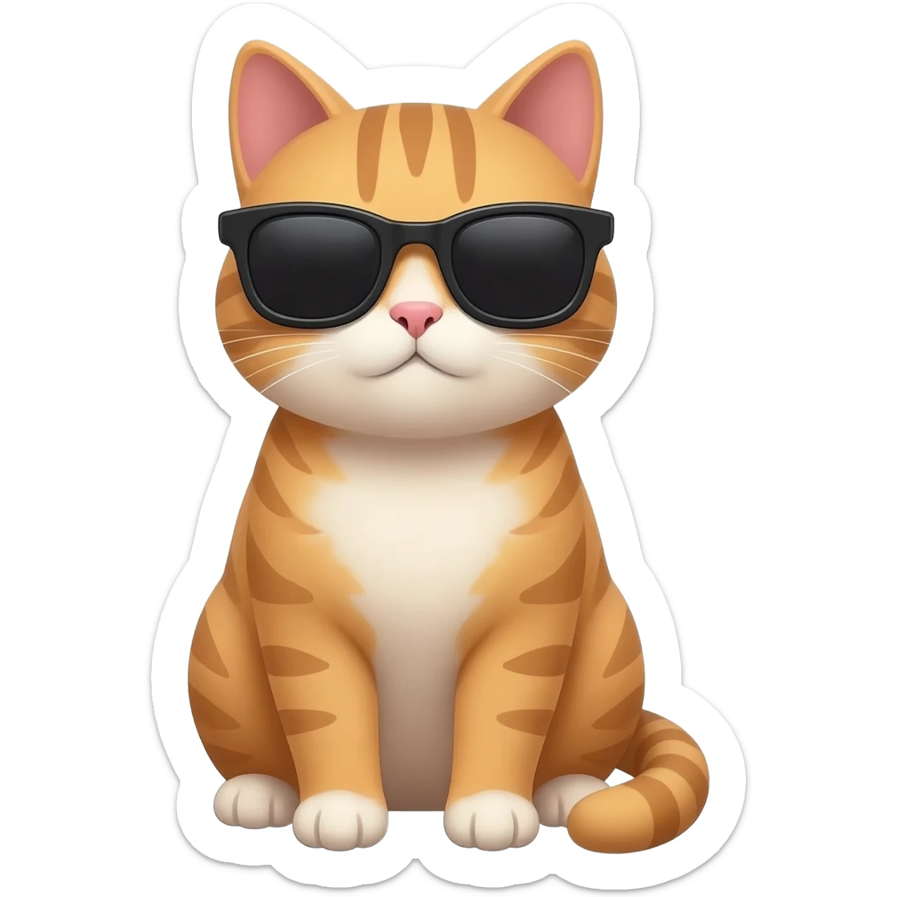 Cat wearing sunglasses sticker