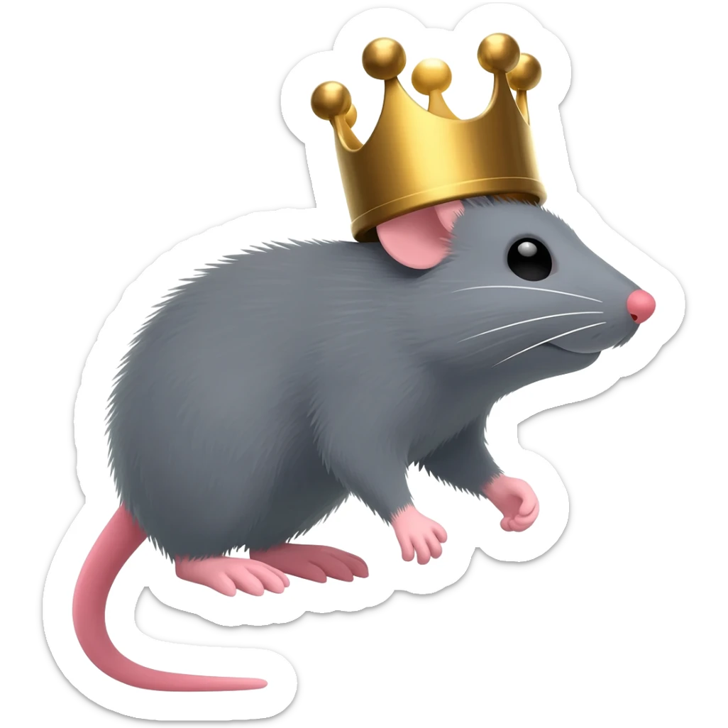 A king rat sticker