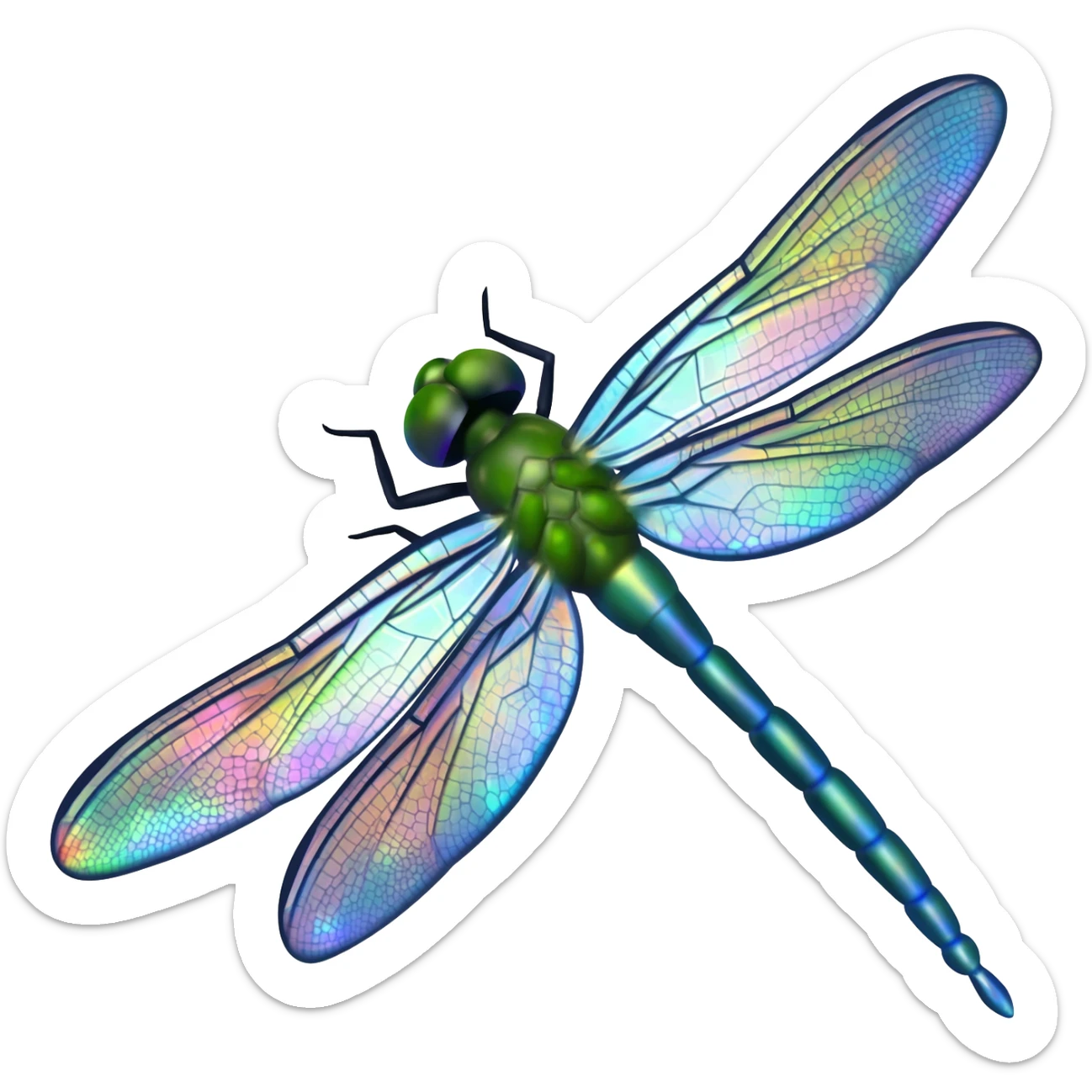glowing dragonfly sticker