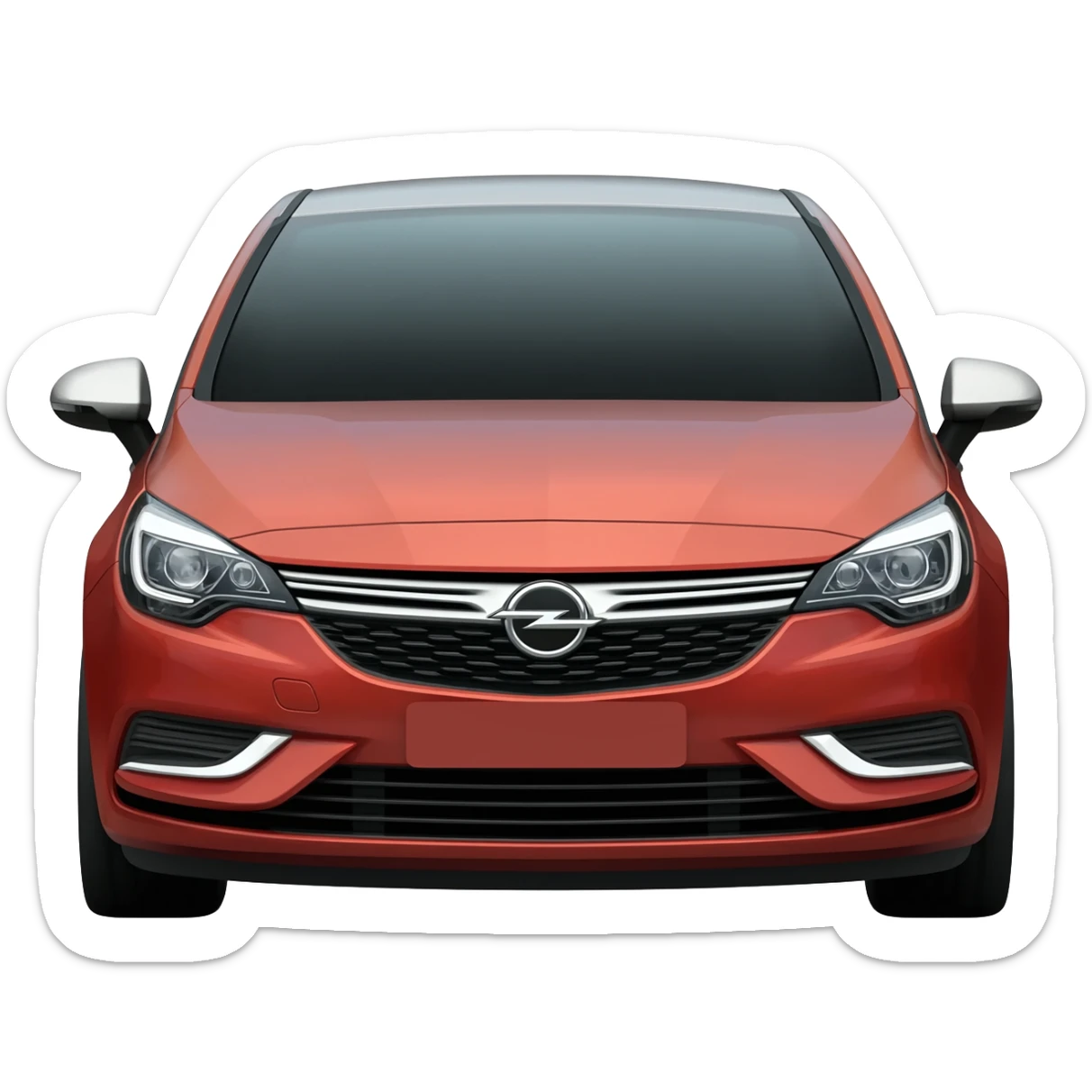 Opel Astra K front view sticker
