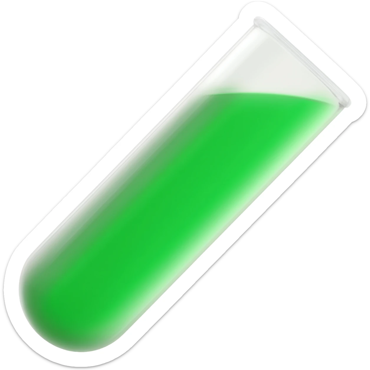 Tubo de ensayo verde sticker