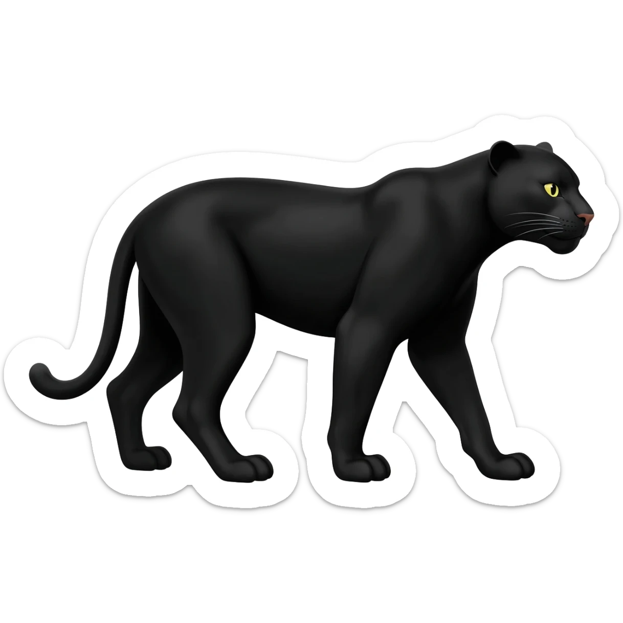 Pantera hembra negra cuerpo completo sticker