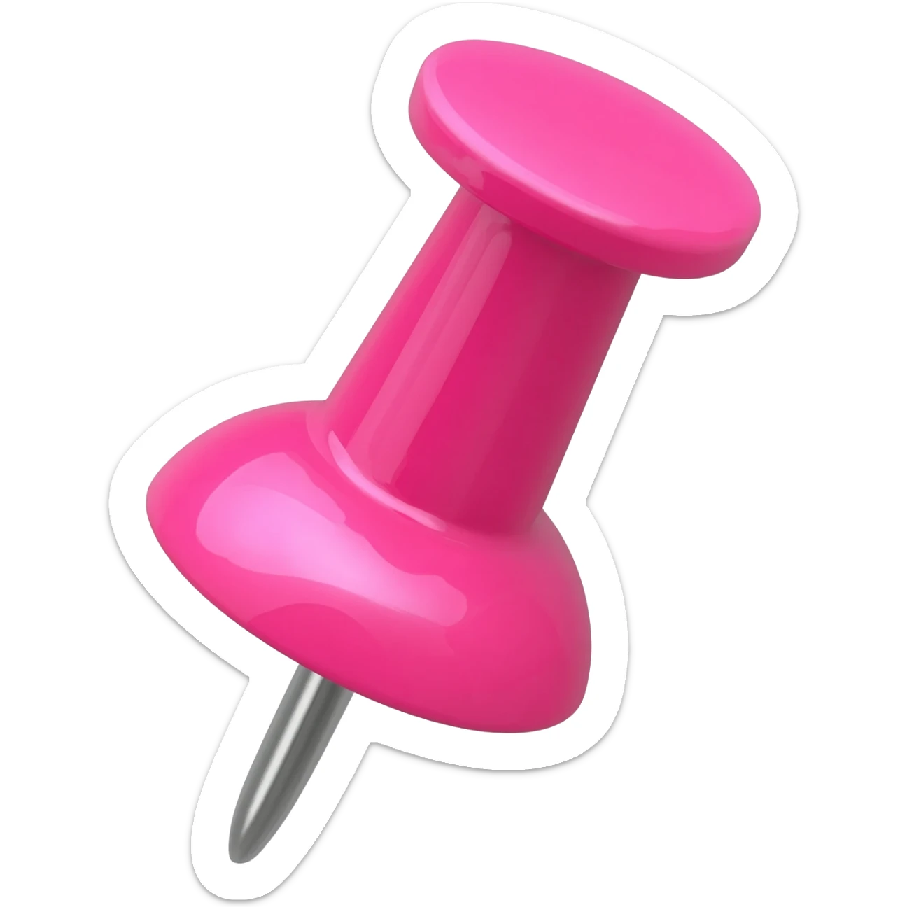 pink push pin sticker