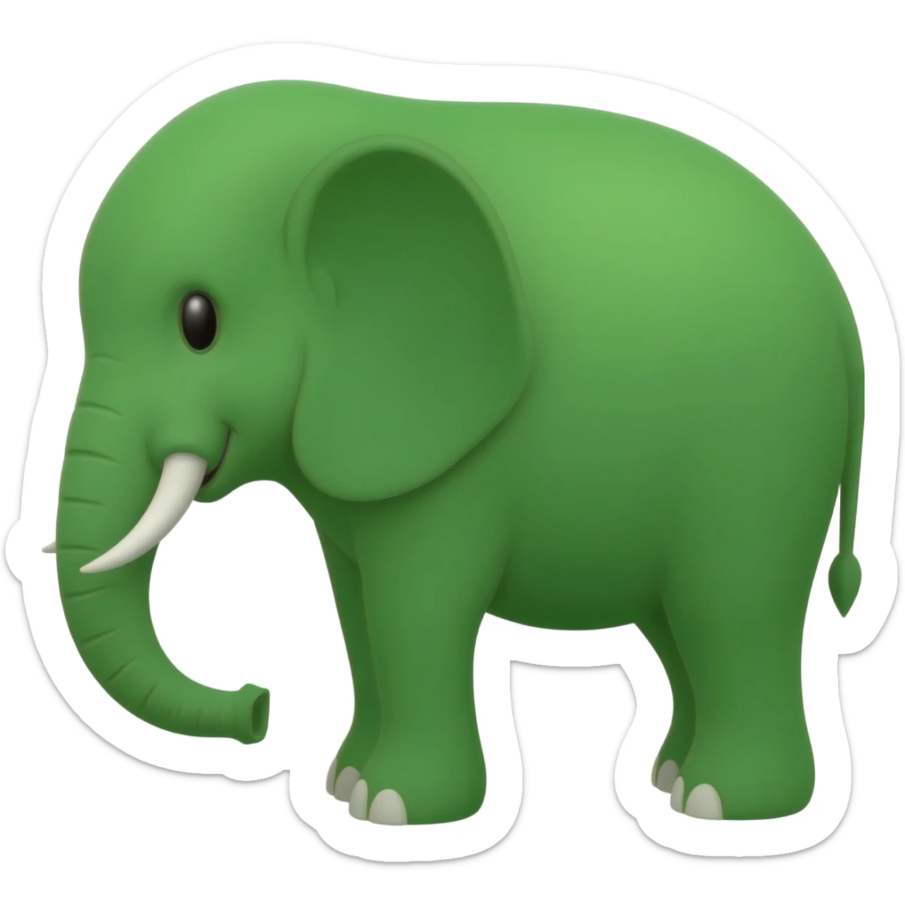 Green elephant sticker
