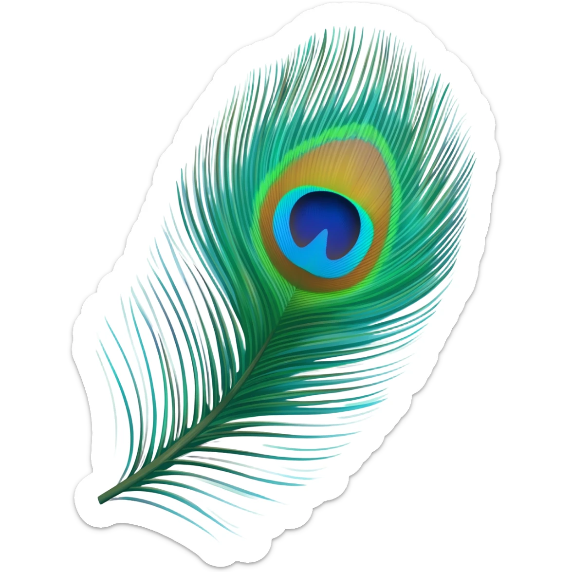 Peacock feather in username emoji sticker