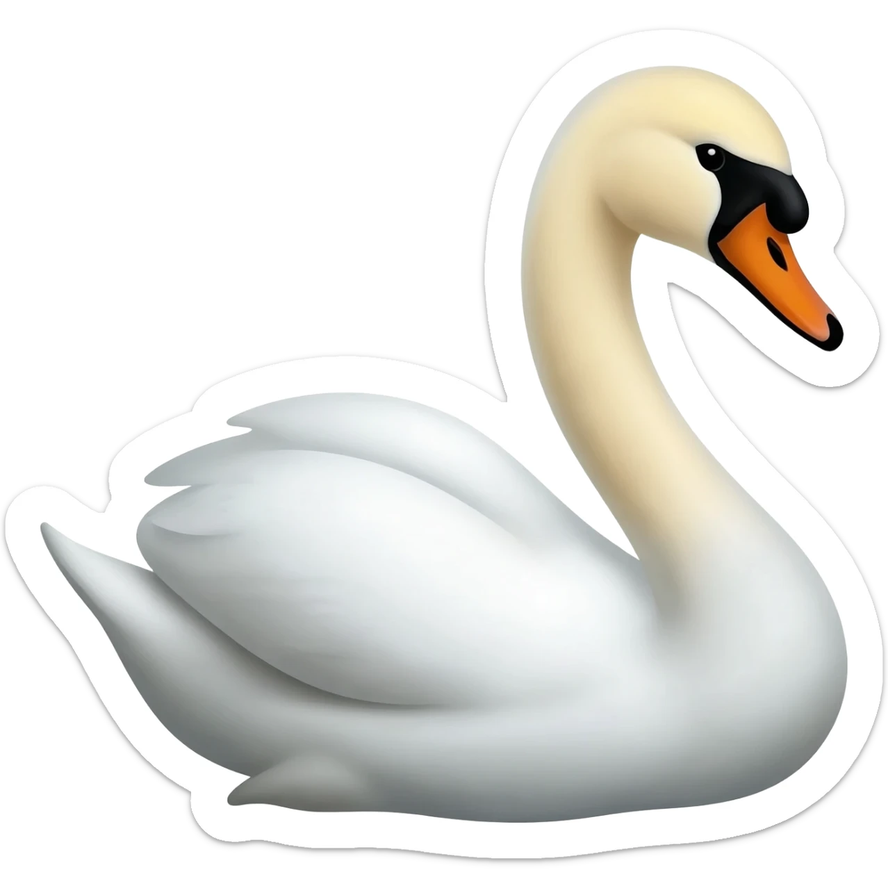 Swan right sticker