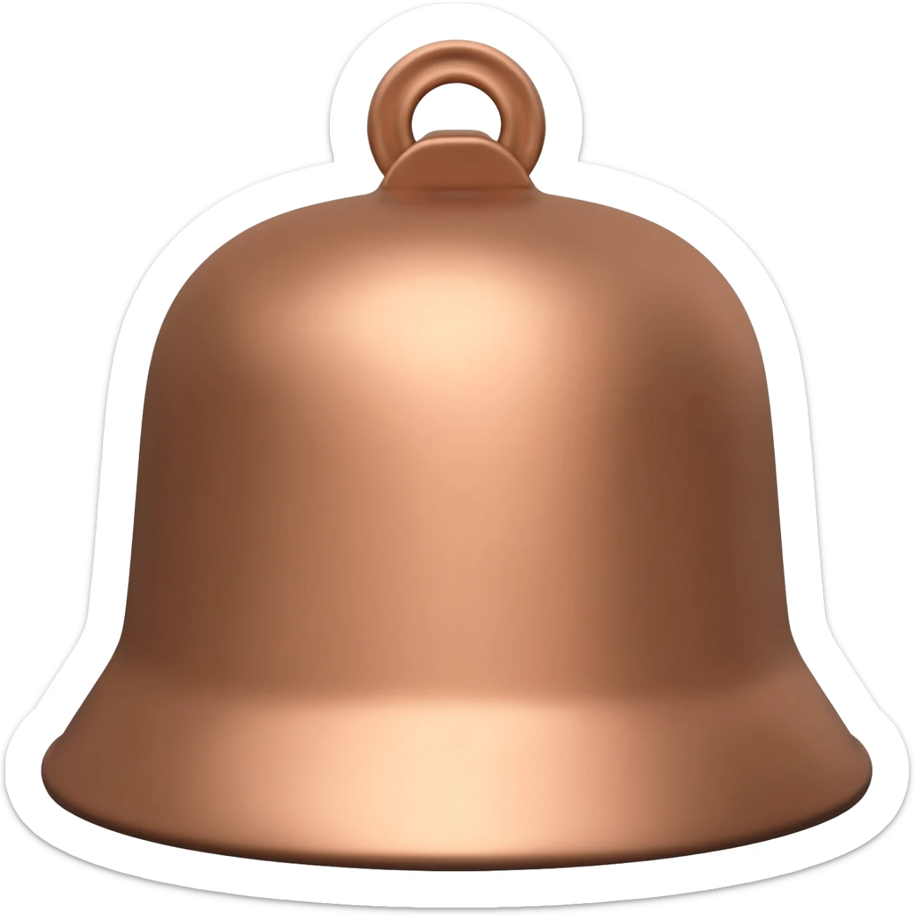 plain cowbell with hard edges sticker