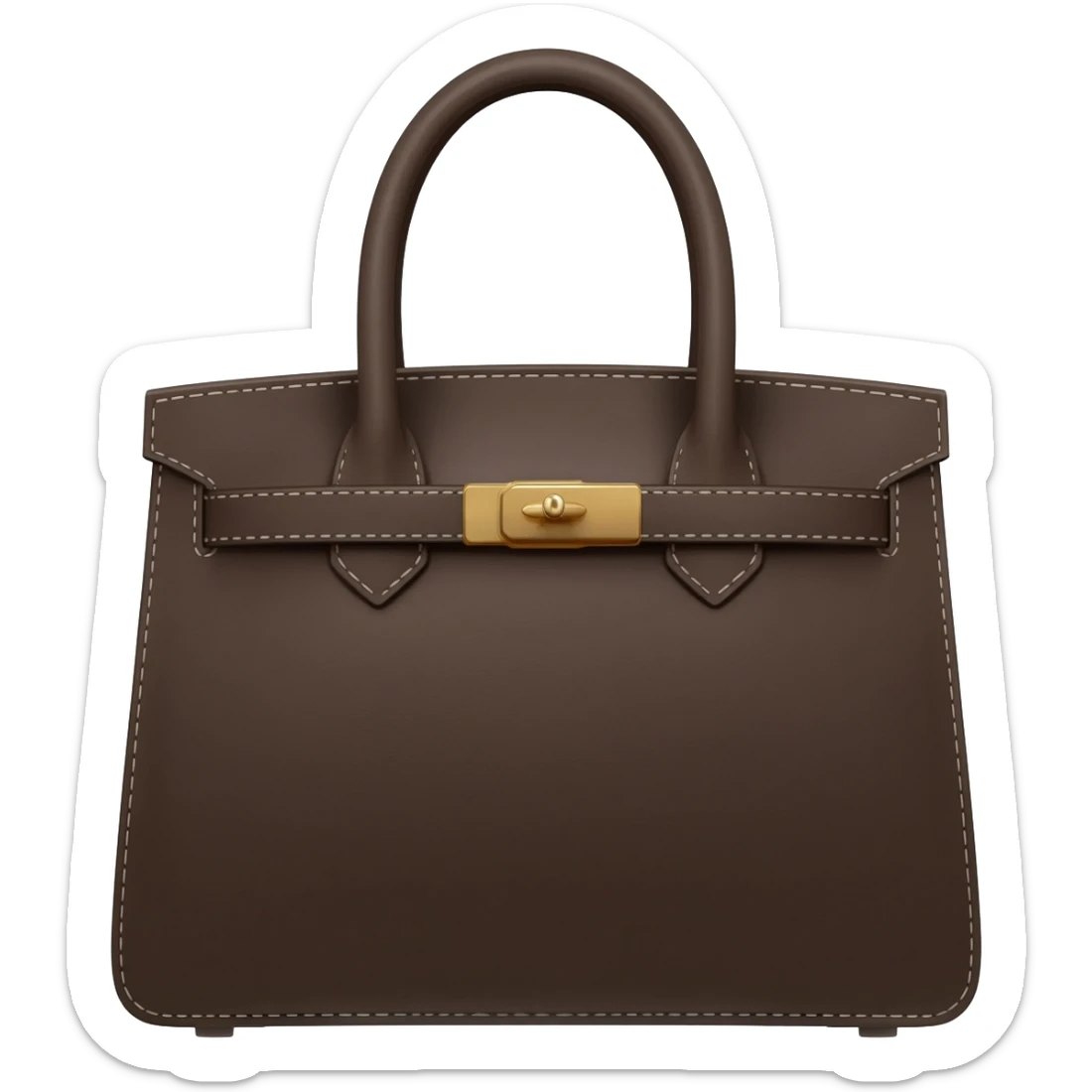 matte dark brown kelly hermes bag sticker