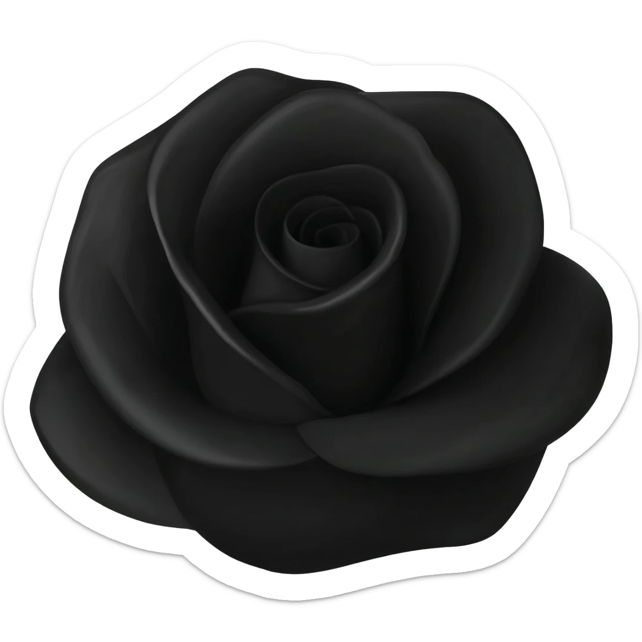 Black rose black emoji sticker