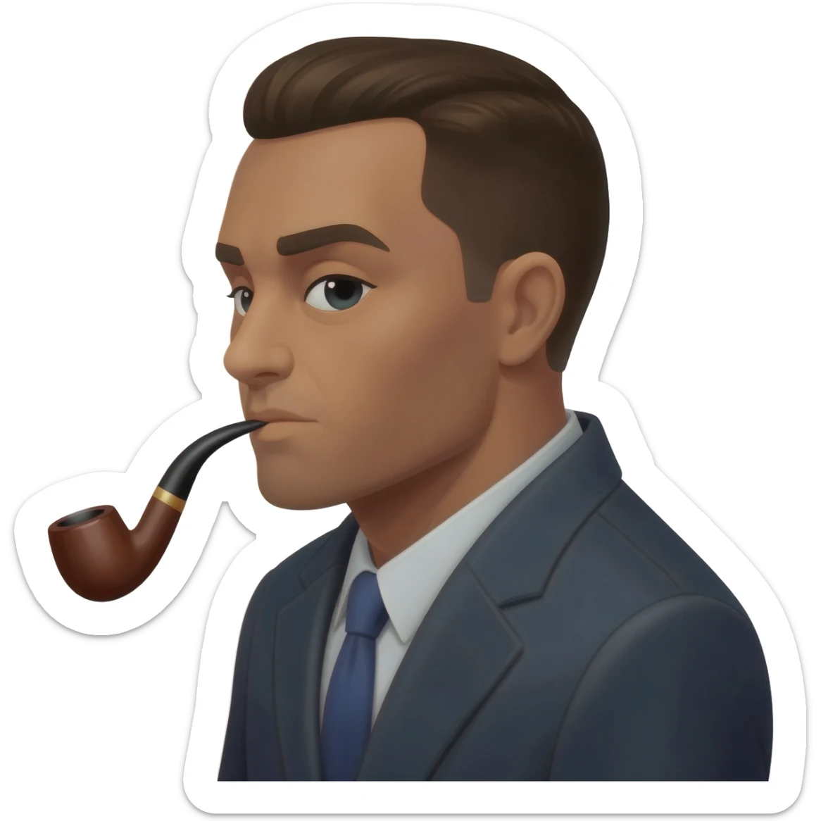 hombre jaguar fumando pipa sticker