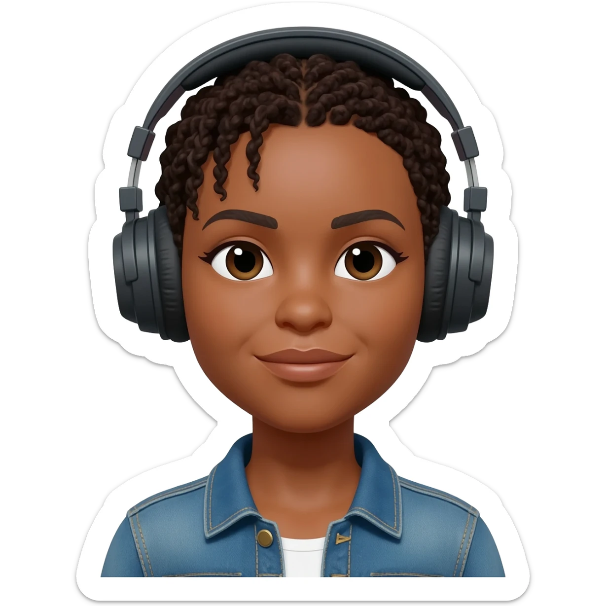 Gonemili Grace porte un  écouteur casque sur la tête sticker