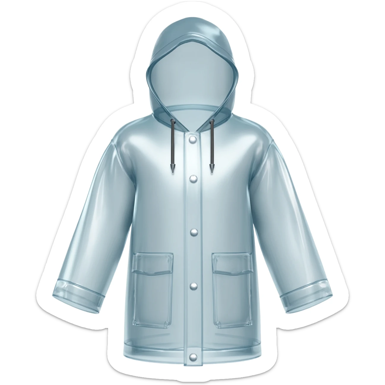 clear rain poncho sticker