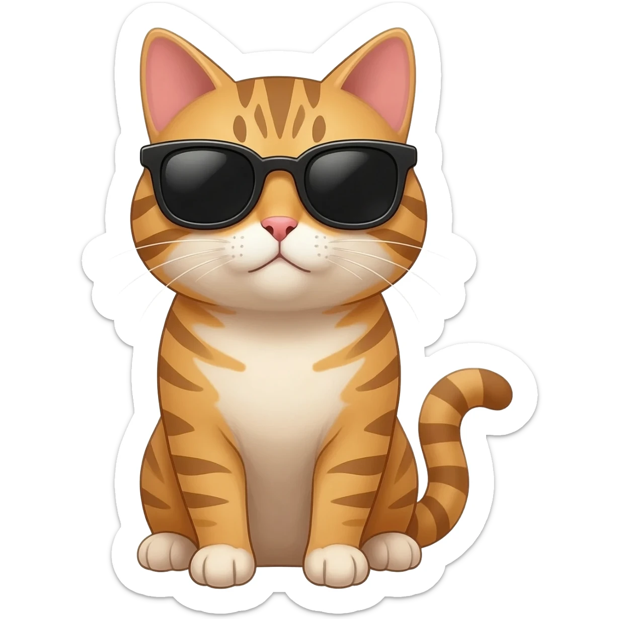 Cat wearing sunglasses sticker