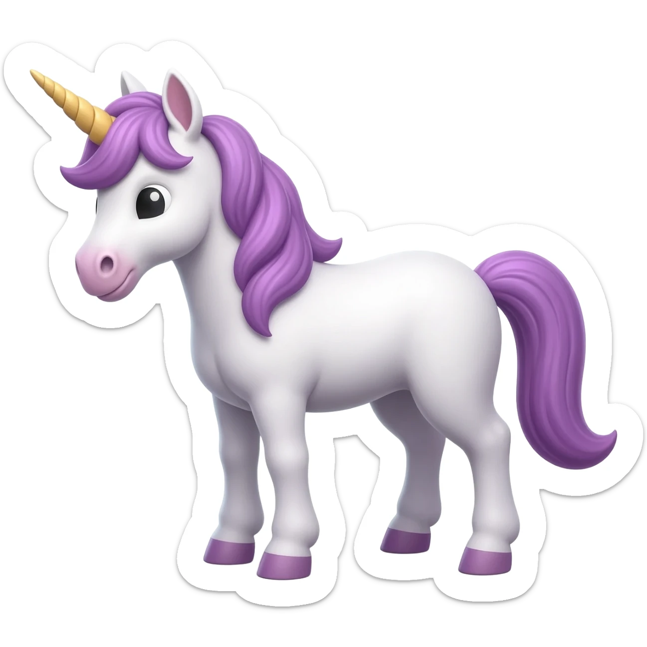 unicorn studying sticker