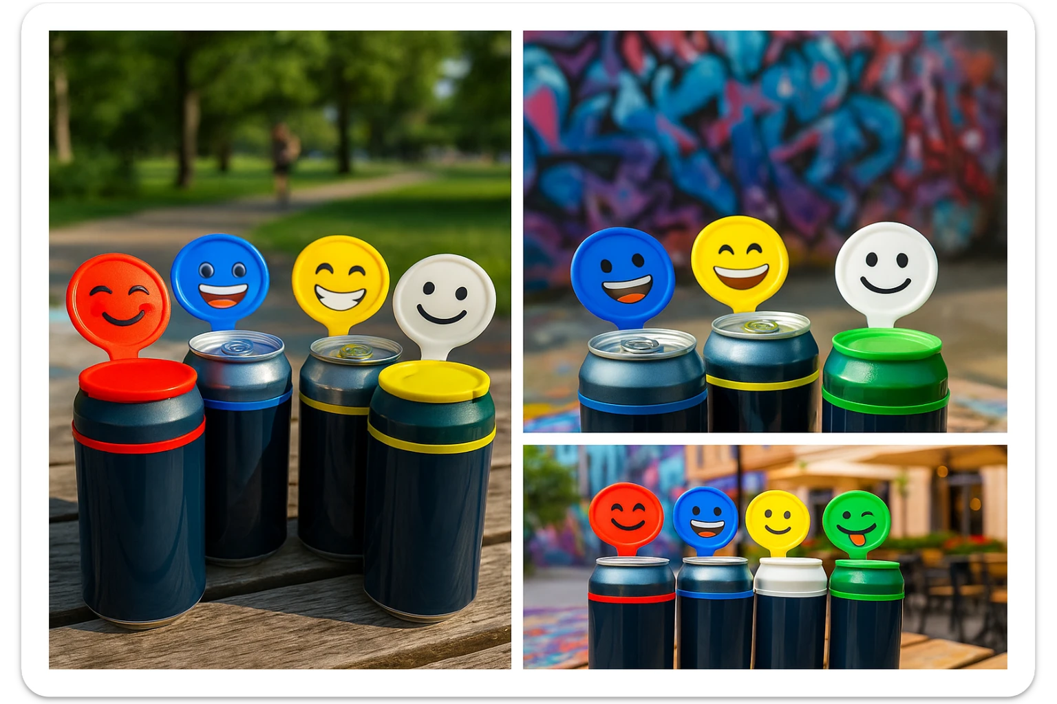 Rakj a kupakokra emoji-kat, smiley-kat, megváltoztathatod a háttereket. valósághű legyen a kép, 1000x600px méretű legyen. fiatal, dinamikusfotókat készíts! sticker