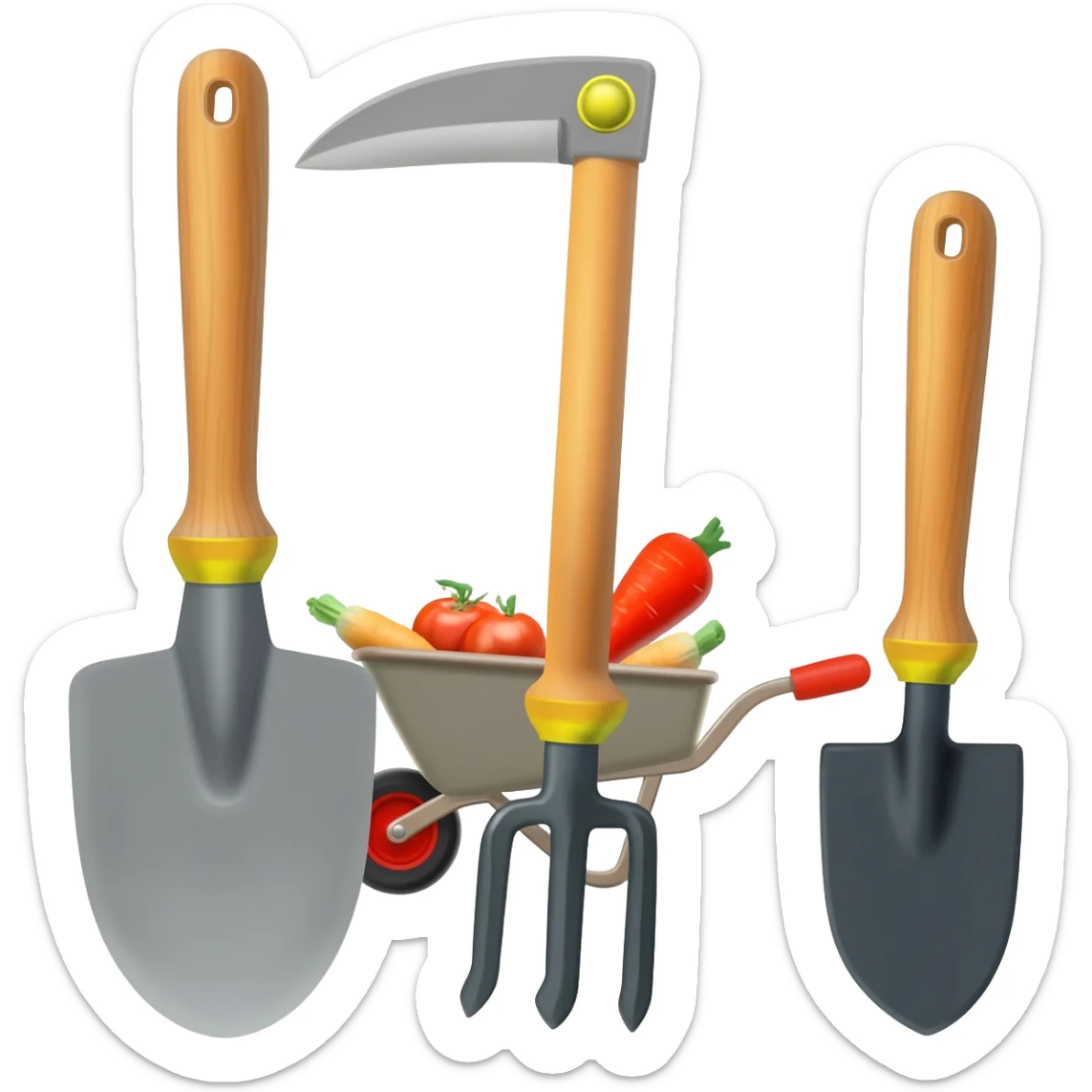 outils de jardin potager sticker