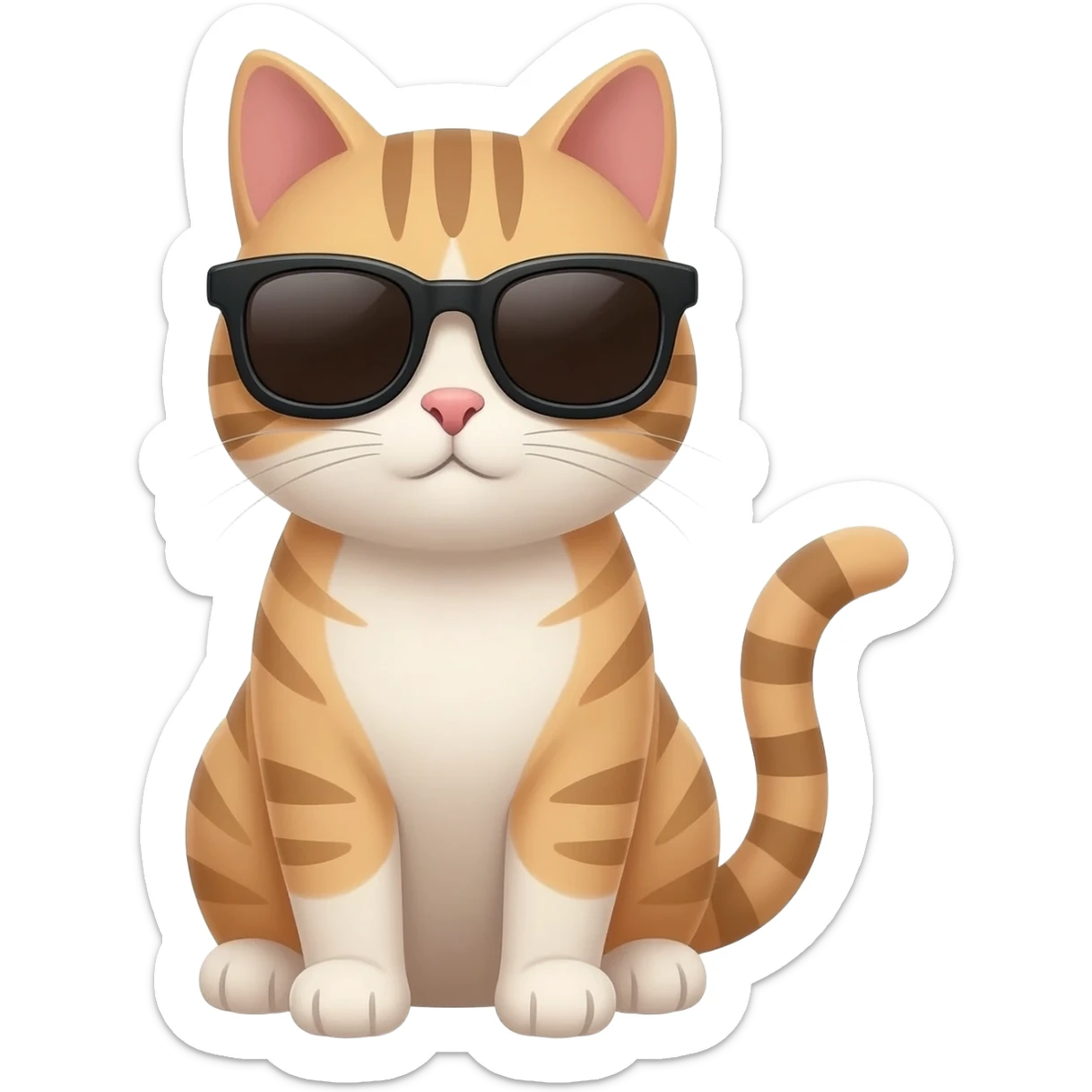 Cat wearing sunglasses sticker