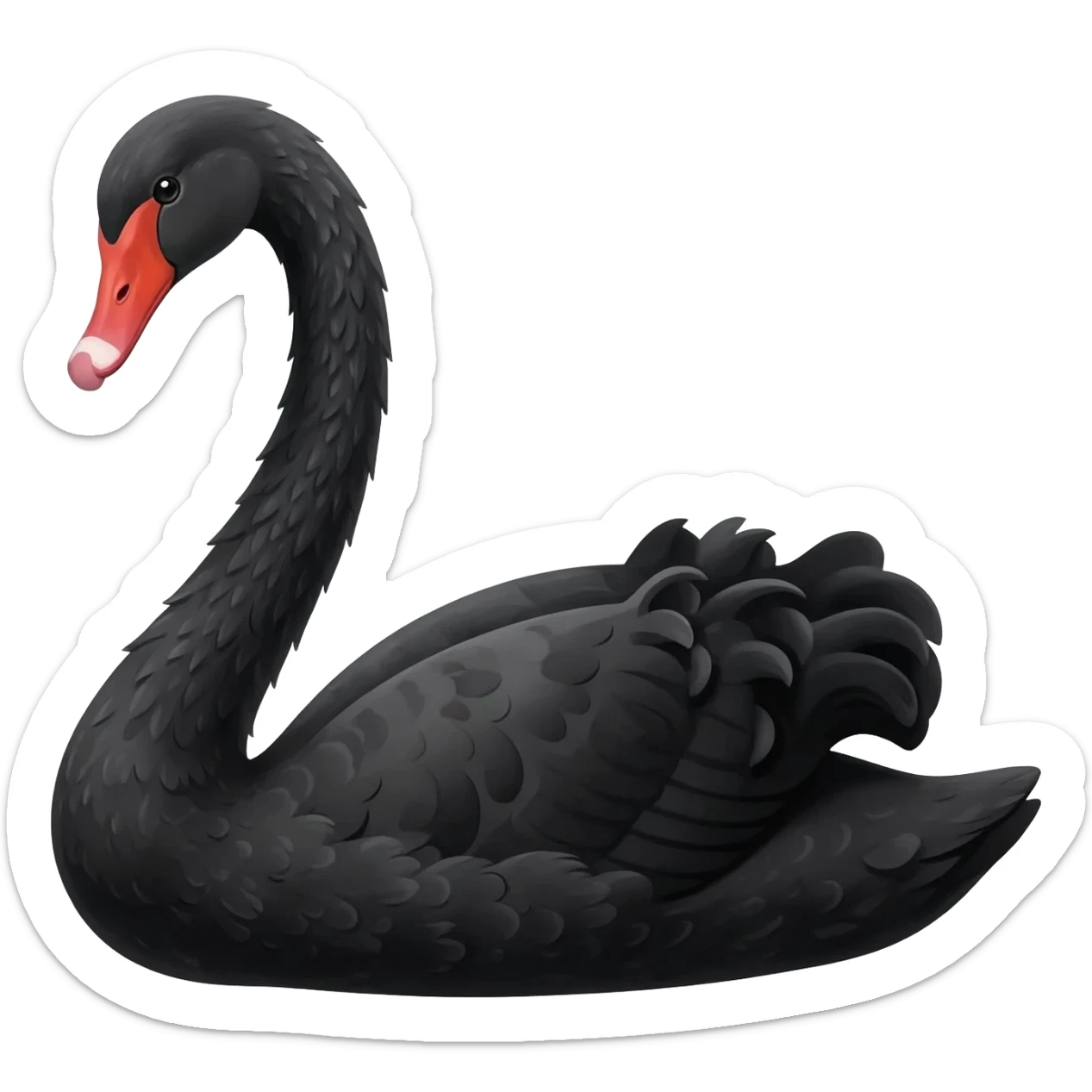 Black swan sticker