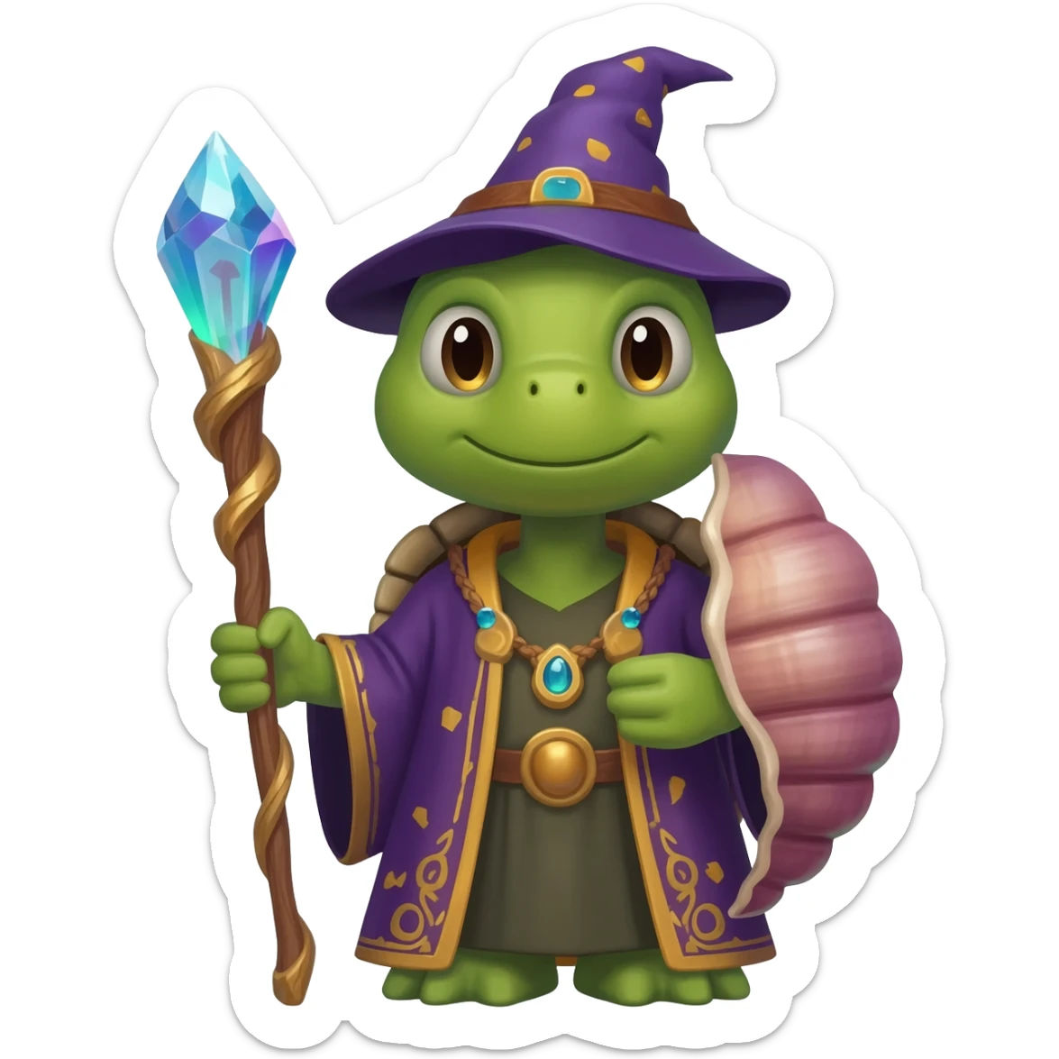 Turtle like wizard , Minimal sticker