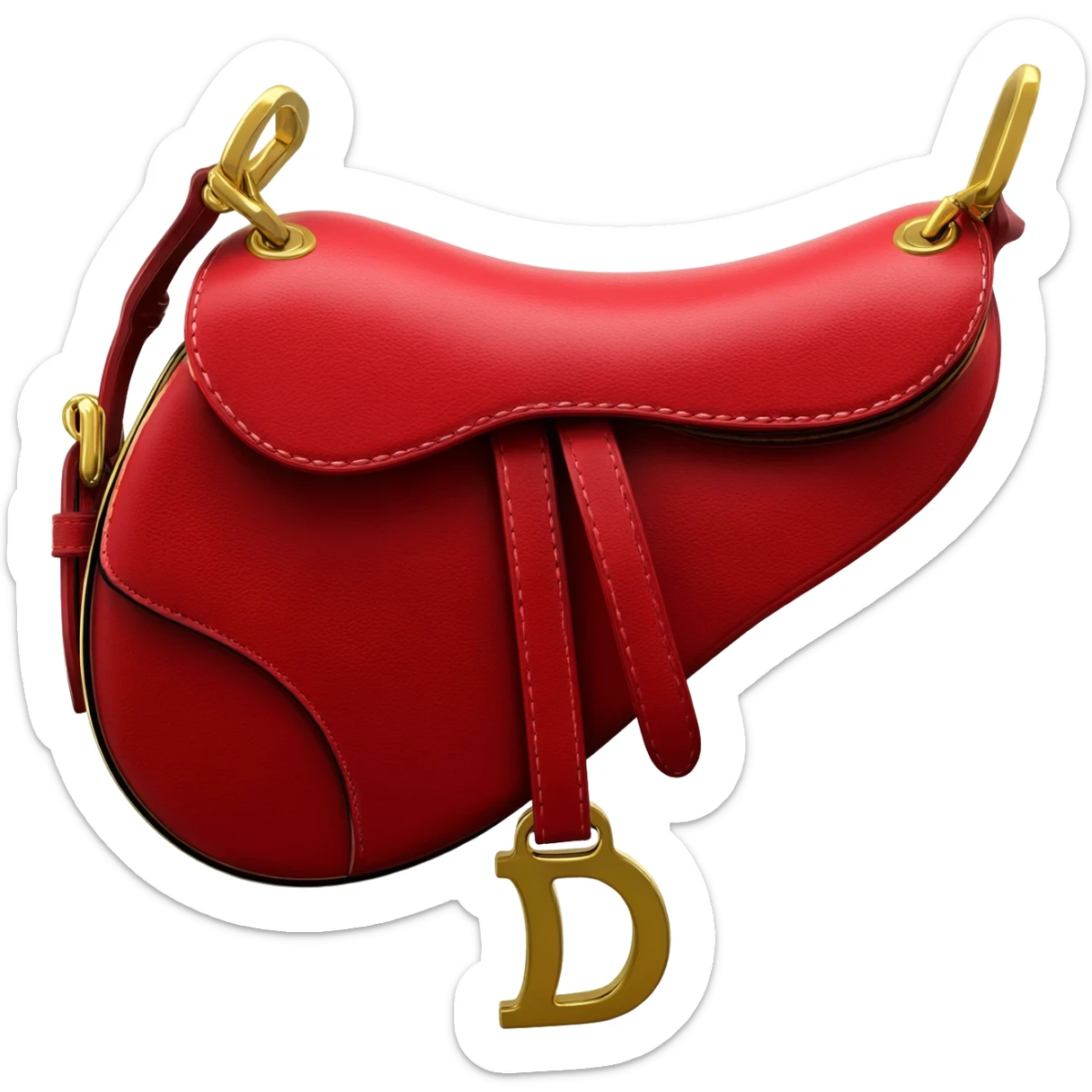dior red saddle bag sticker